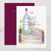 Elegante Weinverkostung Einladung Rustikal (Vorne/Hinten)