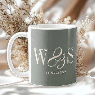 Elegante Weise erste Hochzeit Paare Kaffeetasse