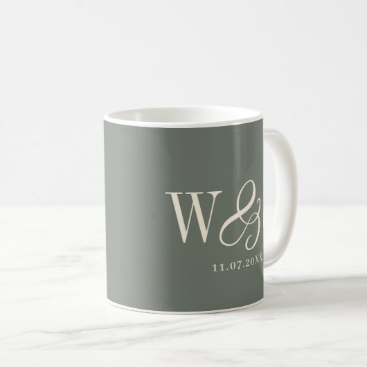 Elegante Weise erste Hochzeit Paare Kaffeetasse (VorderseiteRechts)