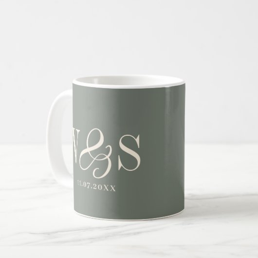 Elegante Weise erste Hochzeit Paare Kaffeetasse (Vorderseite Links)