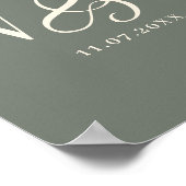 Elegante Weise erste Hochzeit Paare Poster (Ecke)