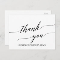 Elegante Weiß- und Schwarze Kalligraphie Vielen Da