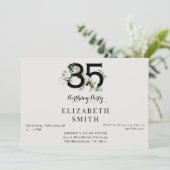 Elegante Weißblütencreme Geburtstag II Einladung (Stehend Vorderseite)