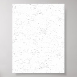 Elegante weiße Abschlussanzeige Poster