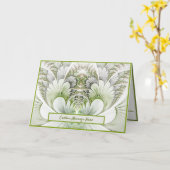 Elegante weiße Abstrakte Blumenkarte Karte (Gelbe Blume)