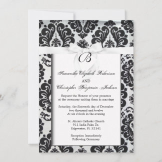 Elegante weiße Akzent-Hochzeitseinladung Einladung