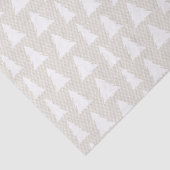 Elegante weiße Bäume auf beigen Imitaten Texturmus Seidenpapier (Ausschnitt)