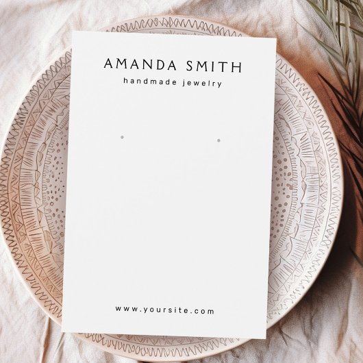 Elegante weiße, benutzerdefinierte Logo-Ohrring-Di