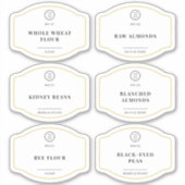 Elegante weiße, benutzerdefinierte Logokombination Aufkleber (Vorderseite)