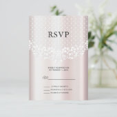 Elegante weiße, bläserne RSVP-Karte RSVP Karte (Stehend Vorderseite)