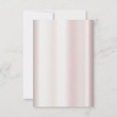 Elegante weiße, bläserne RSVP-Karte RSVP Karte (Rückseite)