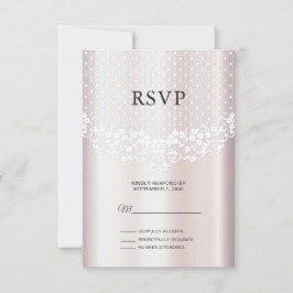 Elegante weiße, bläserne RSVP-Karte RSVP Karte