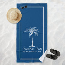 Elegante weiße blaue Palme personalisiert