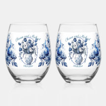 Elegante weiße & blaue Tulips in Vase Wedding