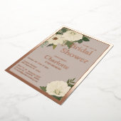 Elegante weiße Blume Brautparty neutral und Folieneinladung (Gedreht)