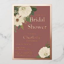 Elegante weiße Blume Brautparty Terracota und