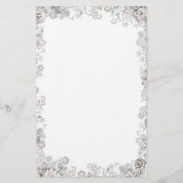 Elegante weiße Blume Briefpapier