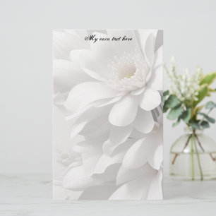 Elegante weiße Blume Briefpapier