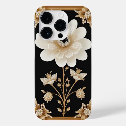 Elegante weiße Blume Case-Mate iPhone Hülle (Rückseite)