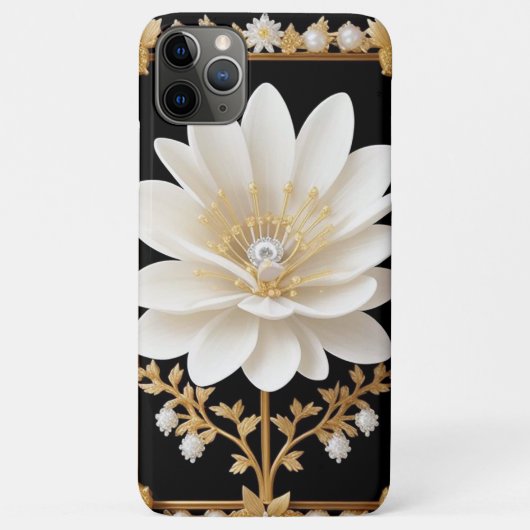 Elegante weiße Blume Case-Mate iPhone Hülle (Rückseite)