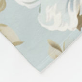 Elegante weiße Blume Fleecedecke (Ecke)