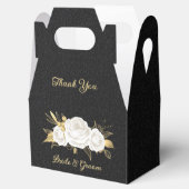 Elegante, weiße Blume Geschenkschachtel (Geöffnet)