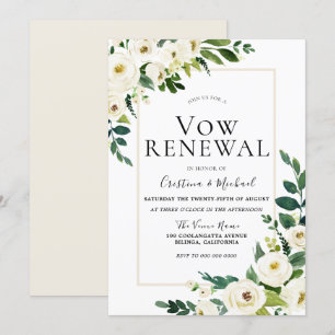 Elegante weiße Blume Hochzeitwochenende Einladung