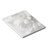 Elegante weiße Blume Notizblock (angewinkelt)
