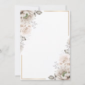 Elegante weiße Blume süß 16 Einladung (Rückseite)