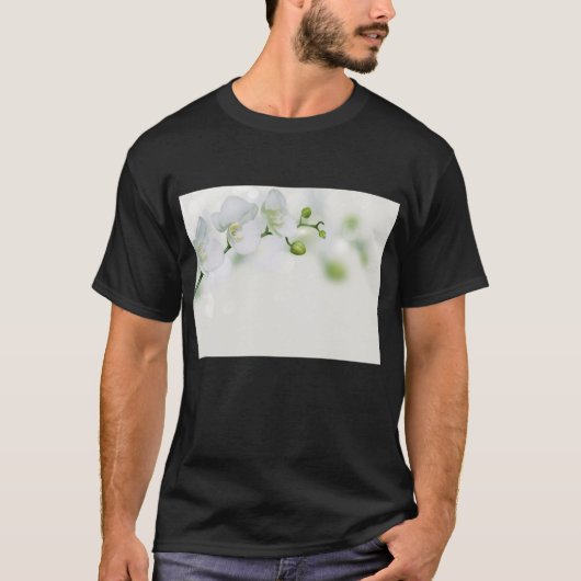 Elegante weiße Blume T-Shirt (Vorderseite)