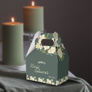 Elegante weiße Blumen Brautparty Gefallen Geschenk Geschenkschachtel