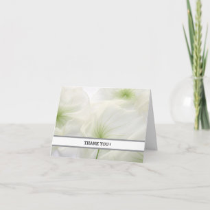Elegante weiße Blumen-Dankeskarten Anpassbar Dankeskarte