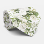 Elegante weiße Blumen Krawatte (Gerollt)