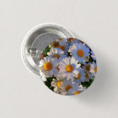Elegante weiße Blumenbrosche Button (Vorne & Hinten)