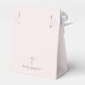 Elegante weiße, blumengeschmückte Gefälligkeitsbox Geschenkschachtel (Rückseite)