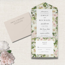 Elegante weiße Blush-Pfingstrosen-Gartenhochzeit