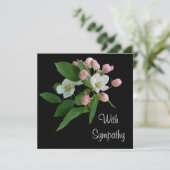 Elegante weiße Blüte Blume Beileid Karte (Stehend Vorderseite)