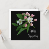 Elegante weiße Blüte Blume Beileid Karte (Vorderseite/Rückseite Beispiel)