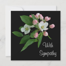 Elegante weiße Blüte Blume Beileid Karte
