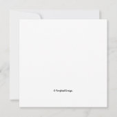 Elegante weiße Blüte Blume Beileid Karte (Rückseite)