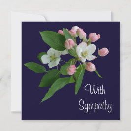 Elegante weiße Blüte Blume Beileid Karte