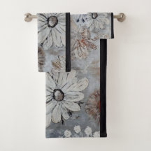 Elegante weiße Blüte mit Grau