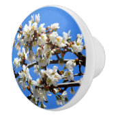 Elegante weiße Blüten Keramikknauf (Rechts)