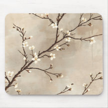Elegante weiße Blüten Minimal Zweig