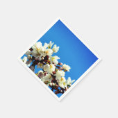 Elegante weiße Blüten Serviette (Ecke)
