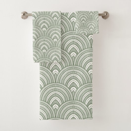 Elegante weiße Bögen Badhandtuch Set (Insitu)