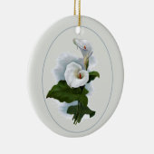 Elegante weiße Calla-Lilien Keramik Ornament (Rechts)