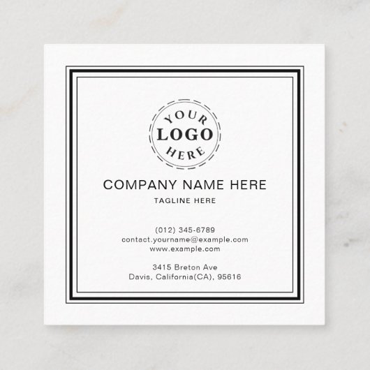 Elegante weiße Calling Card mit schwarzem Script Telefonnummerkarte (Rückseite)