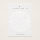 Elegante weiße Circle Motif Earring Display Card (Vorderseite)