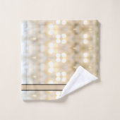 Elegante weiße Creme aus weißem Licht Chic Moderne Badhandtuch Set (Waschlappen)